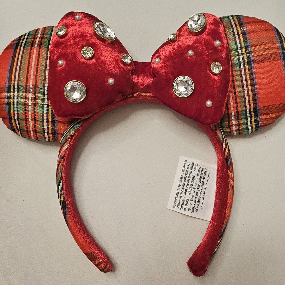 Disney Plaid and Jewel Minnie Ears